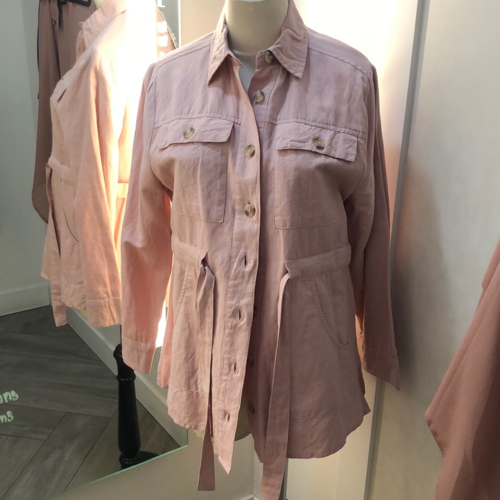 a long sleeved rose jacket
